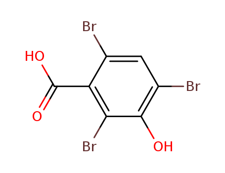 3-Hydroxy-2,4,6-tribromobenzoic acid                                                                                                                                                                    (14348-40-4)