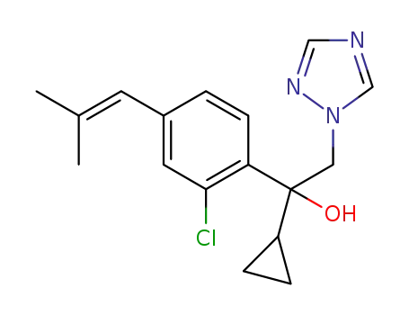 1-(2-chloro-4-(2-methylprop-1-en-1-yl)phenyl)-1-cyclopropyl-2-(1H-1,2,4-triazol-1-yl)ethan-1-ol