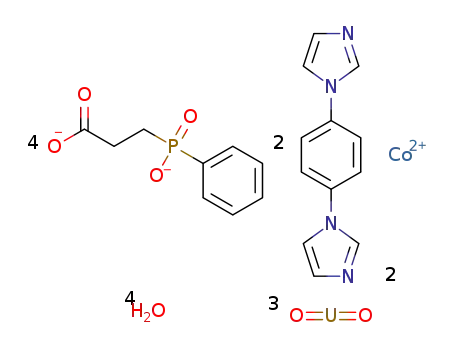 [Co(1,4-di(1H-imidazol-1-yl)benzene)2(H2O)2][(UO2)3((2-carboxyethyl)(phenyl)phosphinic acid(-2H))4]·2H2O