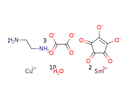 [Cu(ethylenediamine)2][Sm2(oxalate)3(croconate)(H2O)2]·8H2O