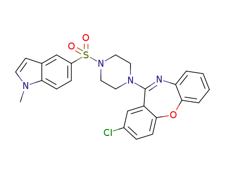 2-chloro-11-(4-((1-methyl-1H-indol-5-yl)sulfonyl)piperazin-1-yl)dibenzo[b,f][1,4]oxazepine