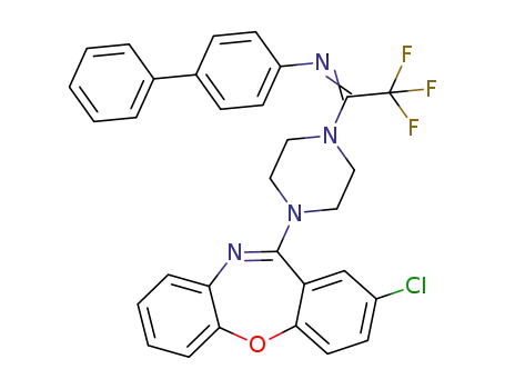N-(1-(4-(2-chlorodibenzo[b,f][1,4]oxazepin-11-yl)piperazin-1-yl)-2,2,2-trifluoroethylidene)-[1,1'-biphenyl]-4-amine
