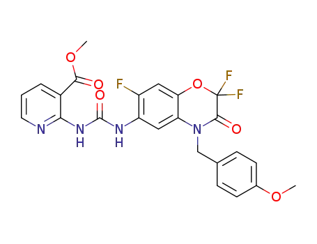 methyl 2-(3-(2,2,7-trifluoro-4-(4-methoxybenzyl)-3-oxo-3,4-dihydro-2H-benzo[b][1,4]oxazin-6-yl)ureido)nicotinate