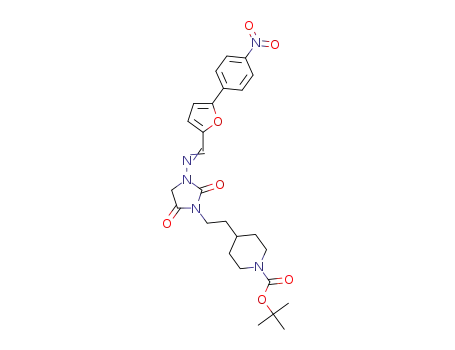 3-{[(1-tert-butoxycarbonyl)piperidin-4-yl]ethyl}-1-{[5-(4-nitrophenyl)furfurylidene]amino}imidazolidine-2,4-dione