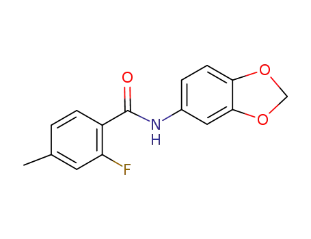 N-(benzo[d][1,3]dioxol-5-yl)-2-fluoro-4-methylbenzamide