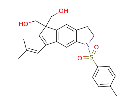 (7-(2-methylprop-1-en-1-yl)-1-tosyl-1,2,3,5-tetrahydrocyclopenta[f]indole-5,5-diyl)dimethanol