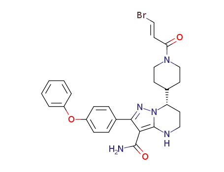 (S,E)-7-(1-(3-bromoacryloyl)piperidin-4-yl)-2-(4-phenoxyphenyl)-4,5,6,7-tetrahydropyrazolo[1,5-a]pyrimidine-3-carboxamide