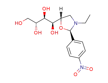 (2R,5S)-3-ethyl-2-(4-nitrophenyl)-5-(D-arabino-1,2,3,4-tetrahydroxybutyl)oxazolidine
