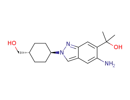 2-[5-amino-2-[(1r,4r)-4-(hydroxymethyl)cyclohexyl]indazol-6-yl]propan-2-ol
