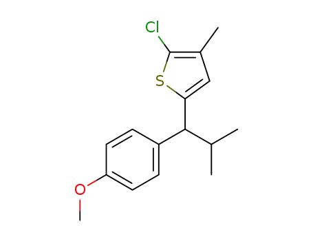 2-chloro-5-(1-(4-methoxyphenyl)-2-methylpropyl)-3-methylthiophene