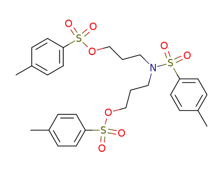 Molecular Structure of 75321-10-7 (Benzenesulfonamide,
4-methyl-N,N-bis[3-[[(4-methylphenyl)sulfonyl]oxy]propyl]-)