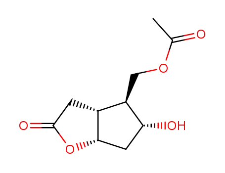 (+/-)-(3aα,4α,5β,6aα)-4-(acetyloxymethyl)-5-hydroxyhexahydro-2H-cyclopentafuran-2-one