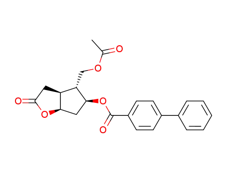 (3aα,4α,5β,6aα)-4-acetoxymethyl-5-(1,1'-biphenyl-4-carbonyloxy)-hexahydro-2H-cyclopenta(b)furan-2-one