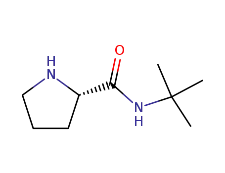 Molecular Structure of 128018-18-8 (2-Pyrrolidinecarboxamide,N-(1,1-dimethylethyl)-,(2S)-(9CI))