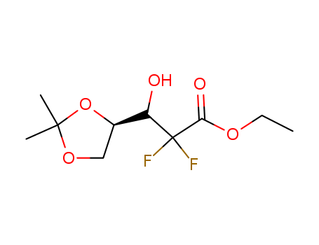 3-(2,2-Dimethyl[1,3]dioxolan-4-yl)-2,2-difluora-3-hydroxy-propionic acid ethyl ester