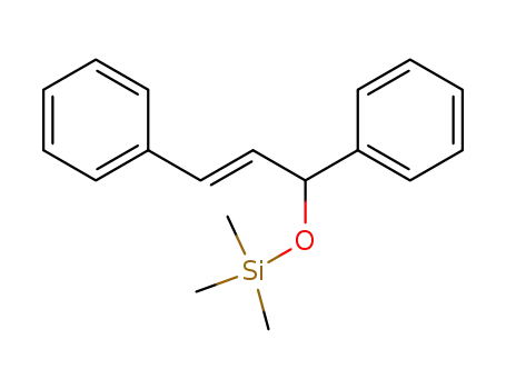 Molecular Structure of 94740-99-5 (Silane, [(1,3-diphenyl-2-propenyl)oxy]trimethyl-, (E)-)