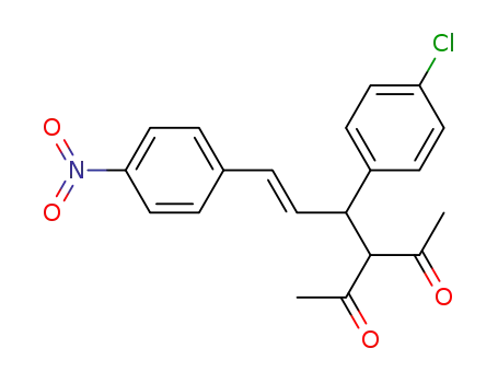 3-(1-(4-chlorophenyl)-3-(4-nitrophenyl)-2-propenyl)pentane-2,4-dione