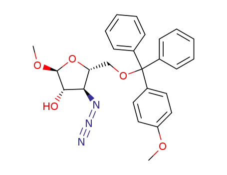 methyl-3-deoxy-3-azido-5-O-para-monomethoxytrityl-α-D-arabinofuranose