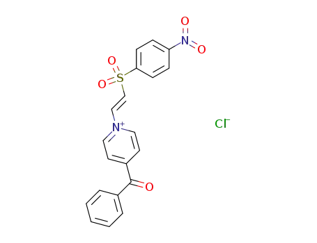 4-Benzoyl-1-[(E)-2-(4-nitro-benzenesulfonyl)-vinyl]-pyridinium; chloride