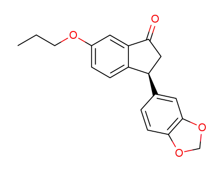 (S)-3-(1,3-benzodioxol-5-yl)-2,3-dihydro-6-propoxy-1H-indan-1-one