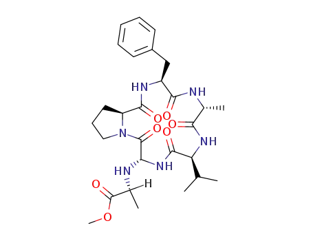 (R)-2-((5S,8S,11R,14S,16aS)-14-Benzyl-8-isopropyl-11-methyl-4,7,10,13,16-pentaoxo-hexadecahydro-3a,6,9,12,15-pentaaza-cyclopentacyclopentadecen-5-ylamino)-propionic acid methyl ester