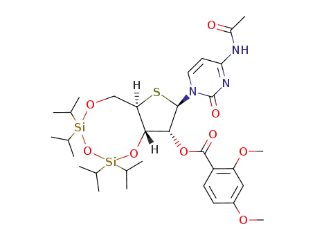 N4-acetyl-1-[2-O-(2,4-dimethoxybenzoyl)-3,5-O-(1,1,3,3-tetraisopropyldisiloxane-1,3-diyl)-4-thio-β-D-ribofuranosyl]cytosine