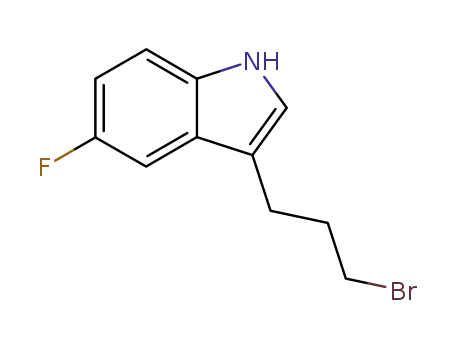Molecular Structure of 191013-68-0 (1H-Indole, 3-(3-bromopropyl)-5-fluoro-)