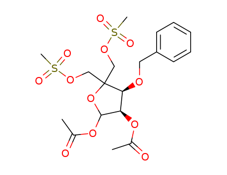 4-C-[[(Methylsulfonyl)oxy]Methyl]-3-O-(phenylMethyl)-1,2-diacetate5-MethanesulfonateD-erythro-Pentofuranose