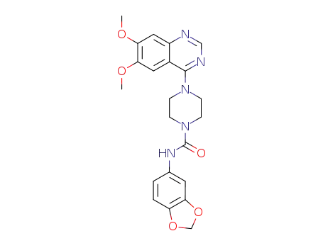 4-(6,7-dimethoxy-quinazolin-4-yl)-piperazine-1-carboxylic acid benzo[1,3]dioxol-5-ylamide