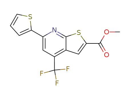6-thiophen-2-yl-4-trifluoromethyl-thieno[2,3-b]pyridine-2-carboxylic acid methyl ester