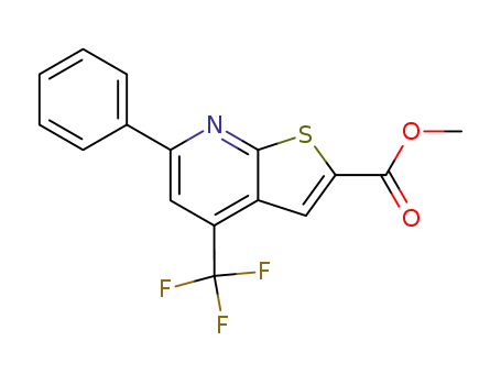 6-phenyl-4-trifluoromethyl-thieno[2,3-b]pyridine-2-carboxylic acid methyl ester
