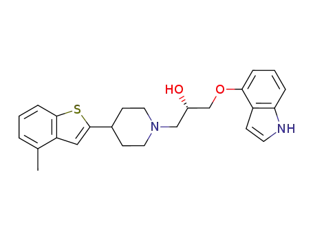 1-(1H-indol-4-yloxy)-3-[4-(4-methyl-benzo[b]thiophen-2-yl)-piperidin-1-yl]-propan-2-ol