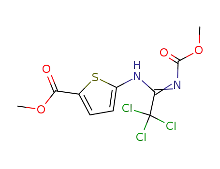 5-{2,2,2-Trichloro-1-[(Z)-methoxycarbonylimino]-ethylamino}-thiophene-2-carboxylic acid methyl ester