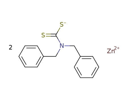 14726-36-4,Zinc dibenzyldithiocarbamate,Zinc,bis(dibenzyldithiocarbamato)- (7CI,8CI);Zinc,bis[bis(phenylmethyl)carbamodithioato-kS,kS']-, (T-4)- (9CI);(N,N-Dibenzyldithiocarbamato)zinc;Arazate;Bis(dibenzyldithiocarbamato)zinc;Nocceler ZTC;Rhenogran ZBEC70;Vulkacit ZBEC;ZBEC;