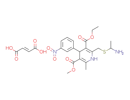(-)-2-(aminoethylthio)methyl-3-carboethoxy-5-carbomethoxy-4-(3-nitrophenyl)-6-methyl-1,4-dihydropyridine fumarate