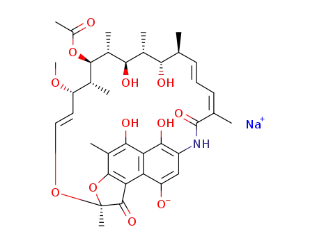 Molecular Structure of 14897-39-3 (Rifamycin sodium salt)