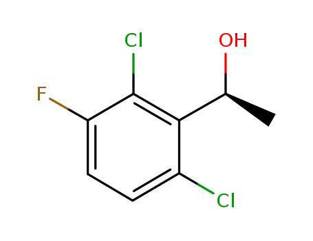 Molecular Structure of 877397-65-4 (Benzenemethanol,2,6-dichloro-3-fluoro-a-methyl-, (aS)-)