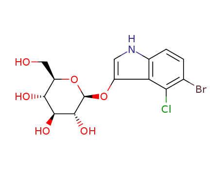 Molecular Structure of 15548-60-4 (5-Bromo-4-chloro-3-indolyl-beta-D-glucoside)