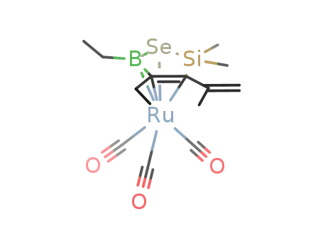 tricarbonyl(η4-4,5-diethyl-2,5-dihydro-3-isopropenyl-2,2-dimethyl-1,2,5-selenasilaborole)ruthenium