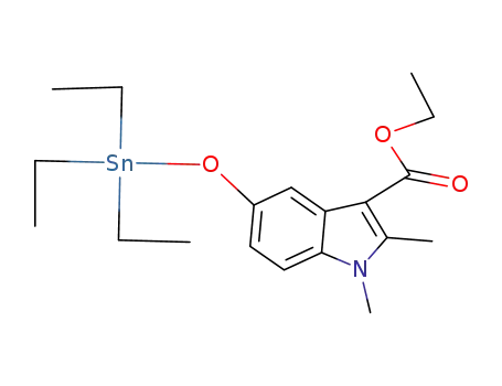 1,2-dimethyl-3-carboethoxy-5-triethylstannoxyindole