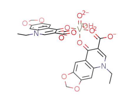 VO(5,8-dihydro-5-ethyl-8-oxo-1,3-dioxolo[4,5-g]quinoline-7-carboxylic acid(-H))2(H2O)