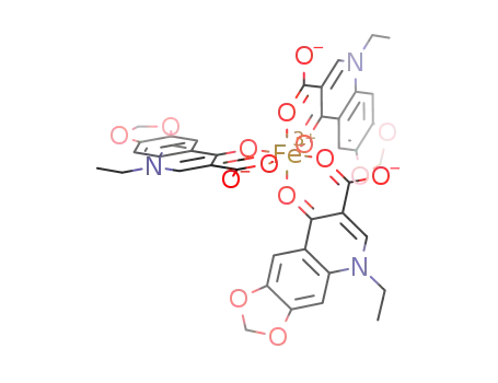 Fe(5,8-dihydro-5-ethyl-8-oxo-1,3-dioxolo[4,5-g]quinoline-7-carboxylic acid(-H))3