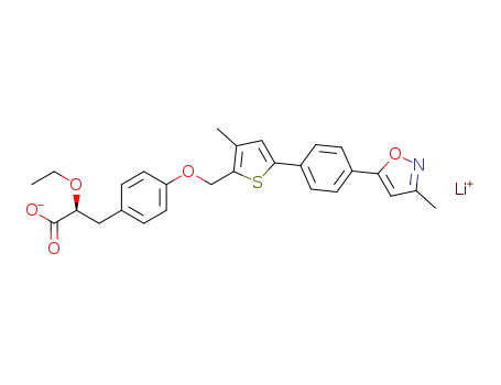 lithium (S)-2-ethoxy-3-(4-((3-methyl-5-(4-(3-methylisoxazol-5-yl)phenyl)thiophen-2-yl)methoxy)phenyl)propanoate
