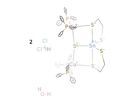 [(Ph3P)2Cu]2SnS(dithioglycolate)2*2dichloromethane*water