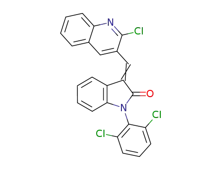1-{[(2,6-dichlorophenyl)-3-(2-chloroquinolin-3-yl)]methylene}-1,3-dihydroindol-2-one