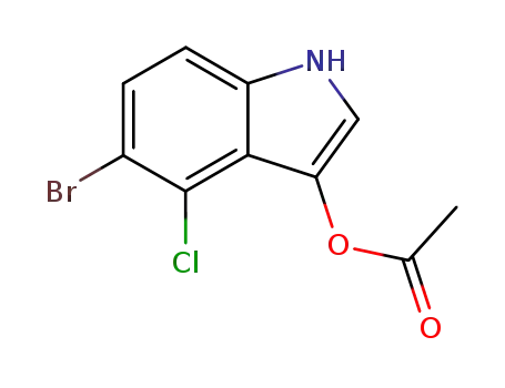 Molecular Structure of 3252-36-6 (5-BROMO-4-CHLORO-3-INDOLYL ACETATE)