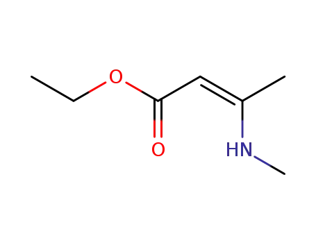 Molecular Structure of 21759-70-6 (2-Butenoic acid, 3-(methylamino)-, ethyl ester, (2Z)-)