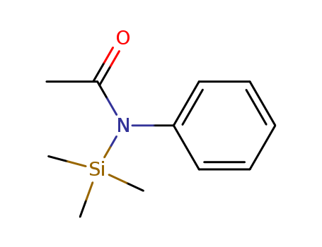 Molecular Structure of 10557-63-8 (Acetamide, N-phenyl-N-(trimethylsilyl)-)