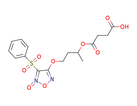 4-(4-((3-carboxypropanoyl)oxy)sec-butoxy)-3-benzenesulfonyl-1,2,5-oxadiazole-2-oxide