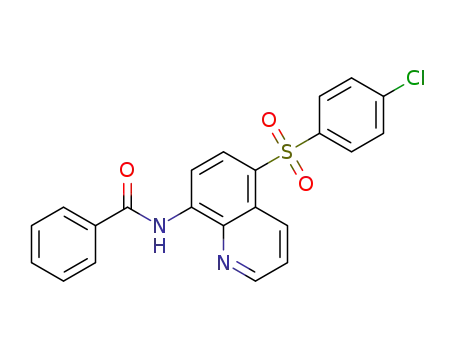 N-(5-((4-chlorophenyl)sulfonyl)quinolin-8-yl)benzamide